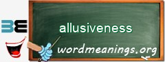 WordMeaning blackboard for allusiveness